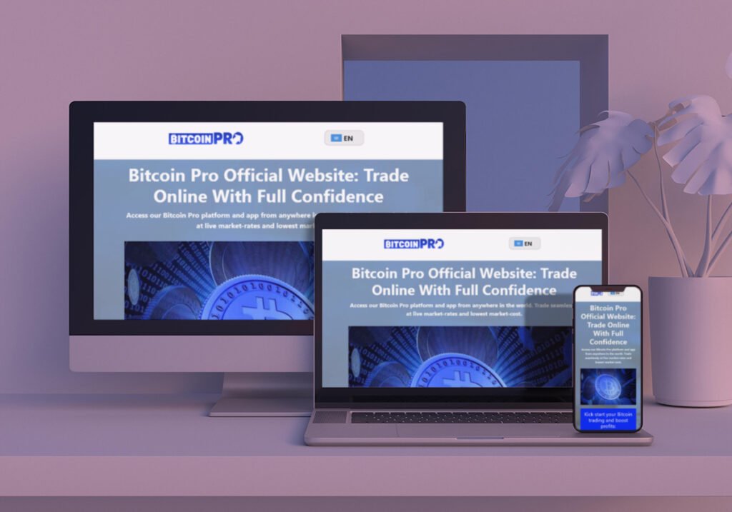 bitcoin pro viewed on mobile laptop and desktop devices